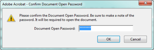 confirm PDF file open or user password