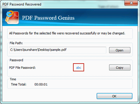 successfully recover protected pdf password
