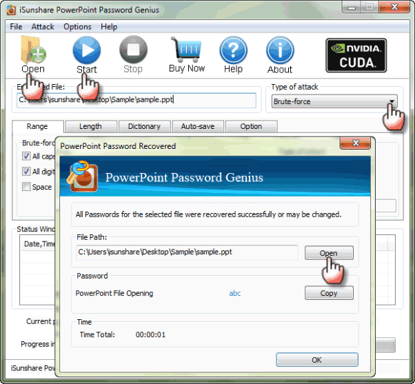 view PowerPoint with PowerPoint Password Genius without Password