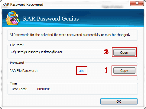 recover password protected winrar file password