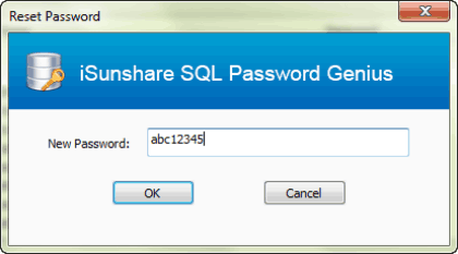 reset encrypted SQL Database file password