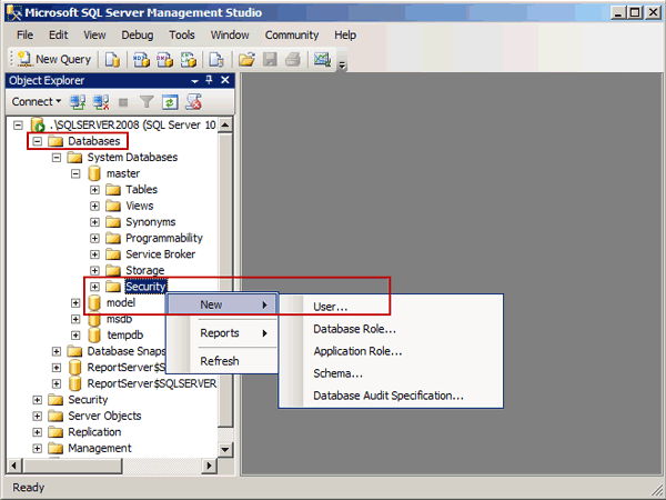 create SQL Server Database user