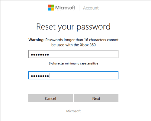 change windows 10 microsoft account password