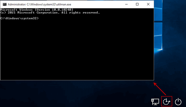 run command prompt on windows 10 login screen