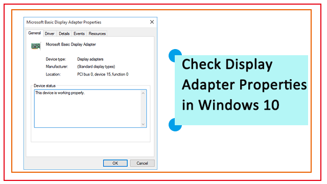 display adapter properties