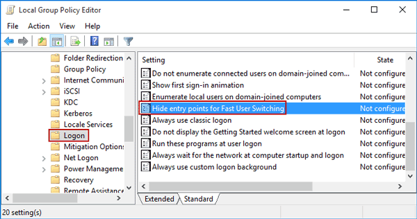 find related value in group policy