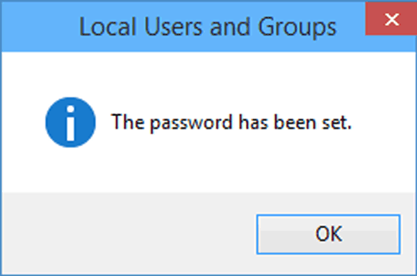prompt about password settings