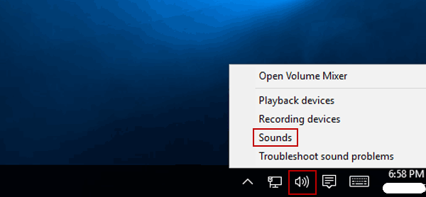 open sounds by volume button