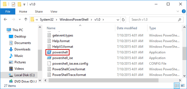 open windows powershell in this pc