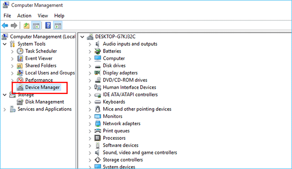 access device manager in computer management