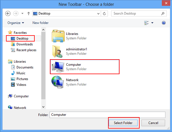 choose Select folder