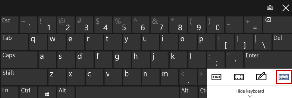 standard keyboard layout options