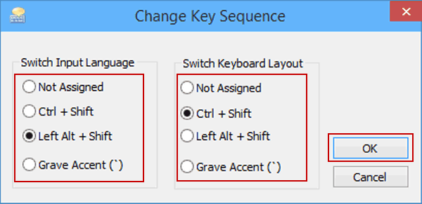 change key sequence