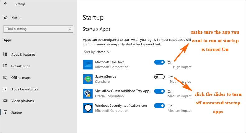 manage startup apps