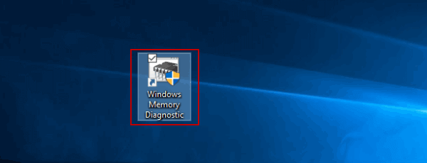 shortcut of Windows memory diagnostic
