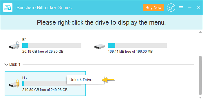 unlock bitlocker drive with tool