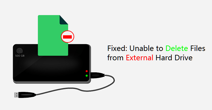 unable to delete files from external hard drive