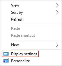 choose Display settings