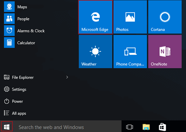 open Microsoft Edge