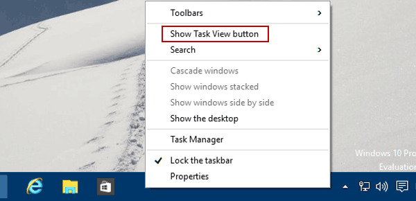 select show task view button