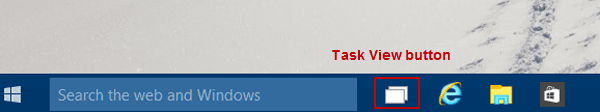 task view button on taskbar