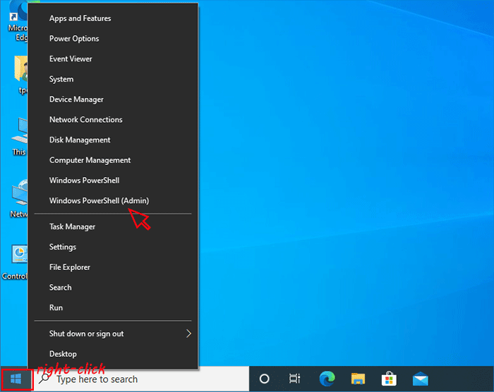 click on the Windows PowerShell from the Start menu