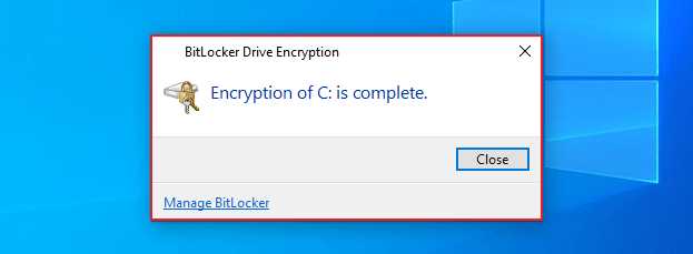 encryption of c is completed