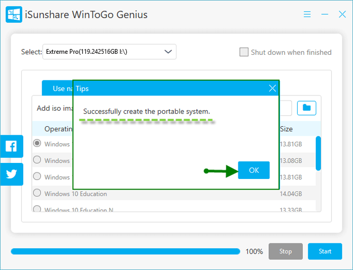successfully create a clean Windows 10 on USB