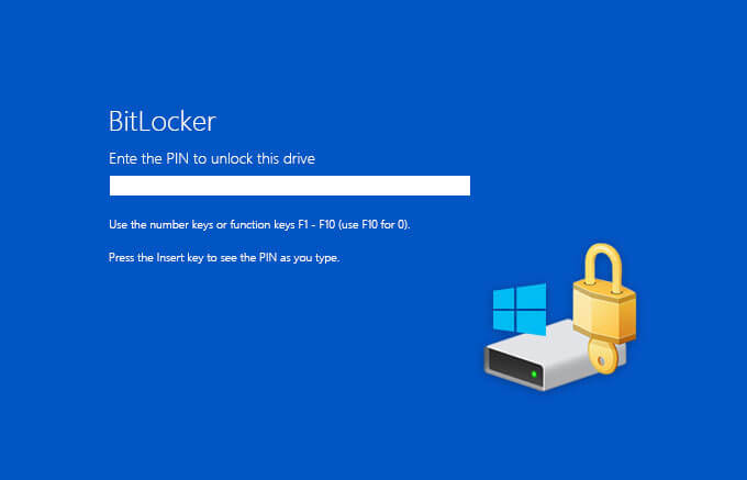 how to set up a bitlocker startup pin in windows 10