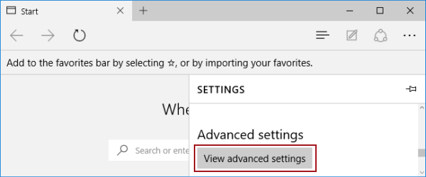 select view advanced settings