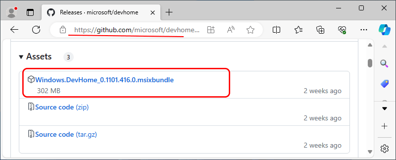 download Dev Home on Windows 11