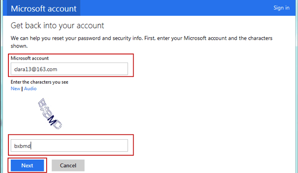 confirm microsoft account email account