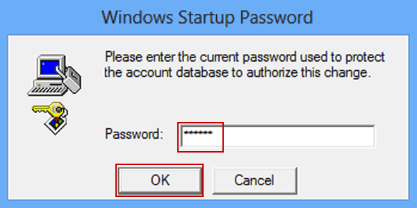 input current password