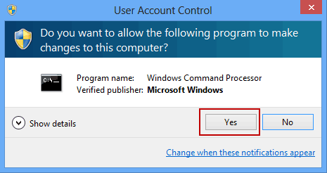 enter command prompt confirmation