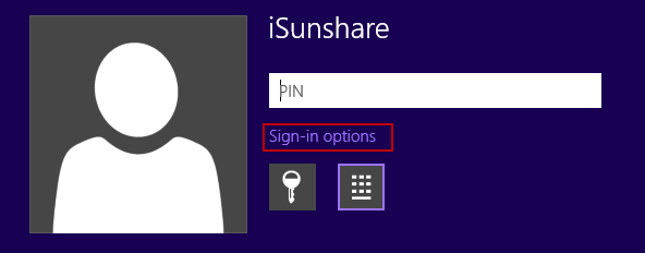 sign in to Windows 8 with PIN code