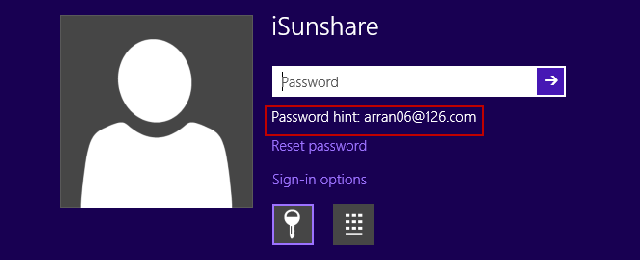 think of password through password hint