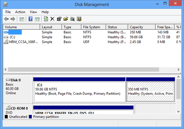 disk management opens