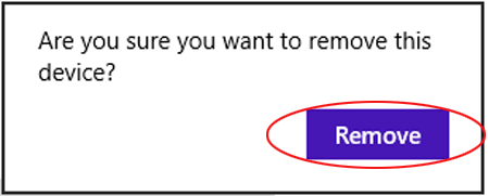 click remove button