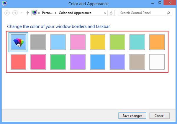 choose a color from color list