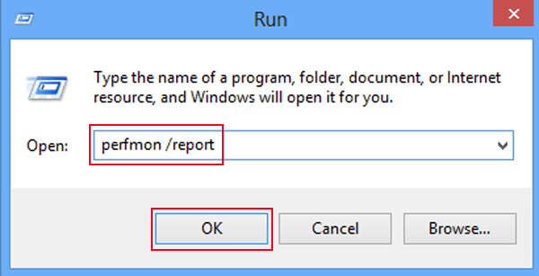 use run command to open resource and performance monitor