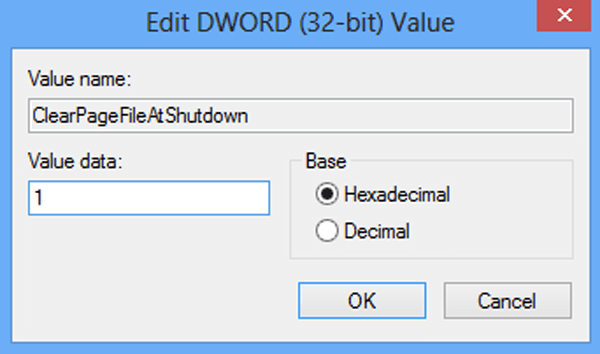 set dword value as 1