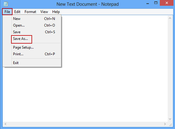select file and click Save as