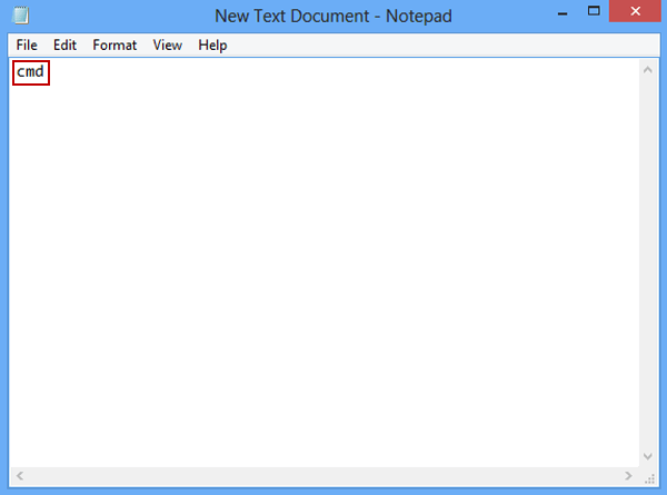type cmd in next document