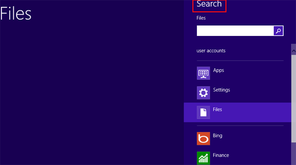 open search bar