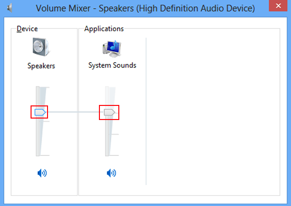 move the volume control scales to raise or lower volume