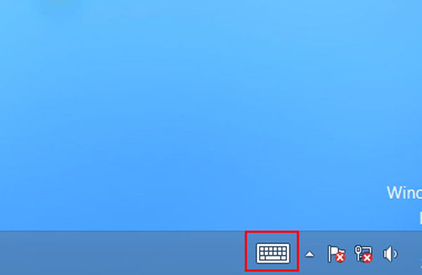 keyboard icon shows on taskbar