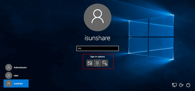login surface 3 tablet with other sign-in options