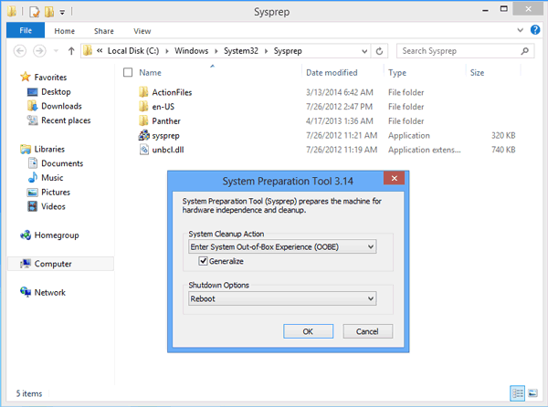 disable windows built-in administrator with system preparation tool