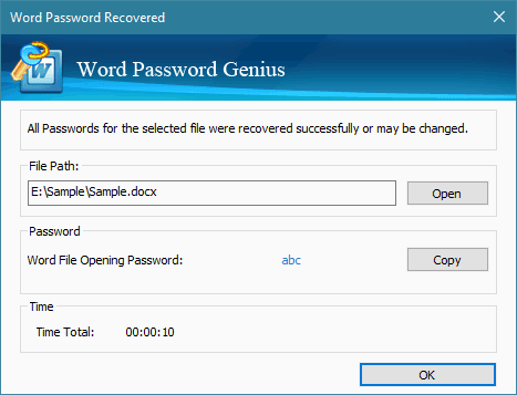 password recovered