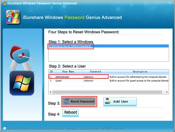 remove windows server 2008 domain admin password